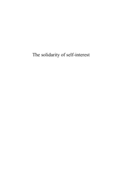 the solidarity of self-interest