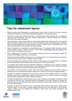 Tips for classroom layout