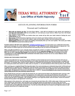 Texas Will Attorney form