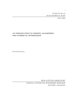 an introduction to genetic algorithms for