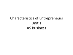 Characteristics of entrepreneurs File
