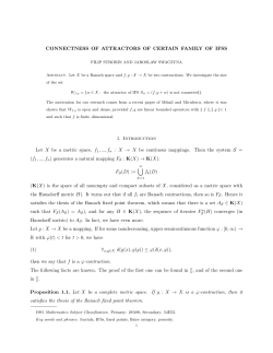 CONNECTNESS OF ATTRACTORS OF CERTAIN FAMILY OF IFSS