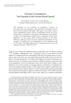 Evolution of Impatience: The Example of the Farmer