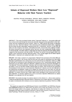 Infants of depressed mothers show