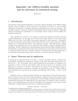 Appendix: the Jeffreys-Lindley paradox and its