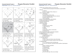 Pregame Discussion Checklist Pregame