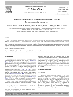 Gender differences in the mesocorticolimbic system during computer