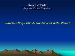 Maximum Margin Classifiers and Support Vector Machines
