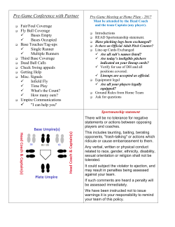 Pre-Game Conference with Partner