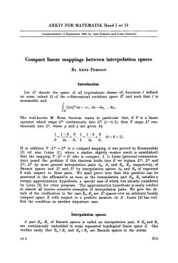 Compact linear mappings between interpolation