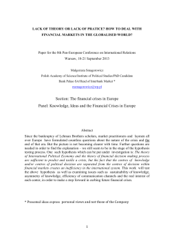 LACK OF THEORY OR LACK OF PRATICE? HOW TO DEAL WITH