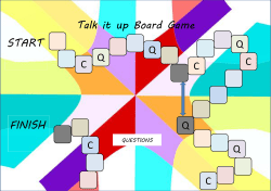 Talk it up Board Game START C Q 44 Q C Q C Q Q C C FINISH
