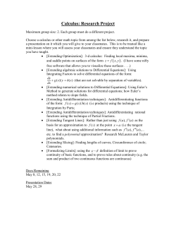 Calculus Final Project