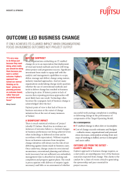 outcome led business change