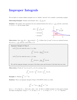 Improper Integrals
