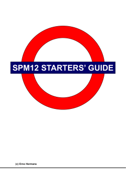 spm12 starters` guide
