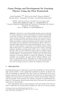 Game Design and Development for Learning Physics Using the