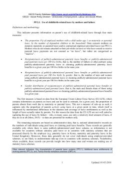 Use of Childbirth-Related Leave by Mothers and Fathers