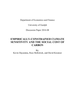empirically-constrained climate sensitivity and the social cost of carbon