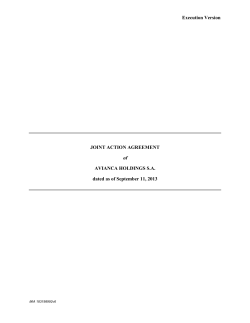 Execution Version JOINT ACTION AGREEMENT of AVIANCA
