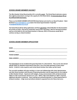 Reasons to Become a School Board Member - Allen