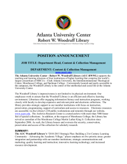 POSITION ANNOUNCEMENT JOB Title: Department Head, Content