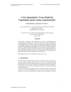 A New Quantitative Trust Model for Negotiating Agents using