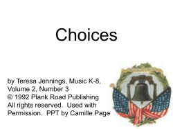 Choices - Bulletin Boards for the Music Classroom