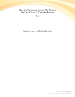 Education/Training and Exercise Plan Template