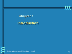Chapter 2: Fundamentals of the Analysis of Algorithm