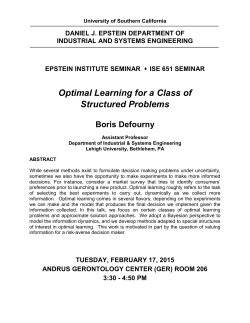 Seminar-Defourny - USC Viterbi School of Engineering
