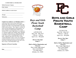 Boys and Girls Pirate Youth Basketball Camp