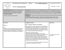 Resources: &ldquo;The Giving Tree&rdquo; by Shel Silverstein Unit Skills: Listener