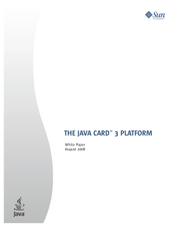Java Card 3 Platform White paper