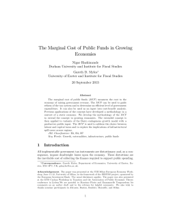 The Marginal Cost of Public Funds in Growing Economies