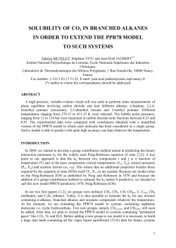 solubility of co 2 in branched alkanes in order to extend the