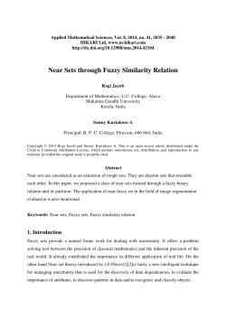 Near Sets through Fuzzy Similarity Relation