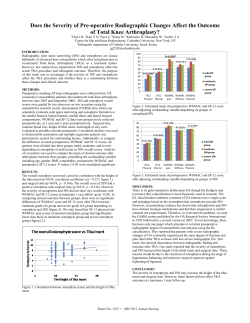Does the Severity of Pre-operative Radiographic Changes Affect the