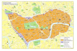 Map of the congestion charge zone