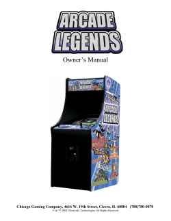 Owner`s Manual - Chicago Gaming