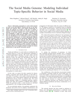 Modeling Individual Topic-Specific Behavior in Social