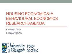 Housing economics: a behavioural economics research agenda