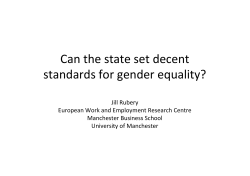 Can the state set decent standards for gender equality?