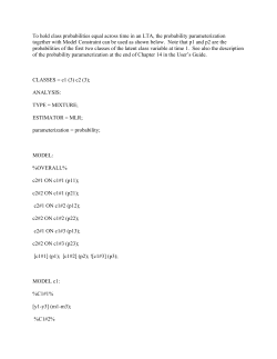 Class probabilities held equal across time