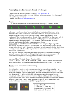 information on projects Tracking cognitive development through