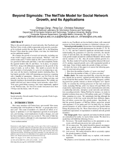 The NetTide Model for Social Network Growth, and Its Applications