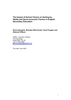 The impact of choice on educational outcomes