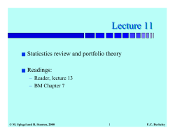expected return on a portfolio