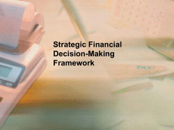 Strategic Financial Decision-Making Framework