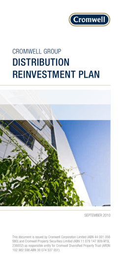 distribution reinvestment plan